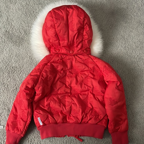 COPY - Armani Junior Red Bomber coat size 3 - Picture 6 of 7